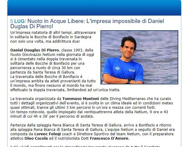 L’impresa impossibile di Daniel Douglas Di Pierro